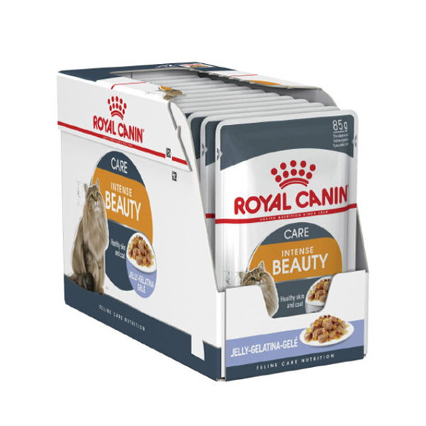 kokopet.ir - پتشاپ کوکوپت - petshop kokopet - پوچ گربه مراقبت زیبایی ژله‌ای رویال کنین - Royal Canin CARE INTENSE BEAUTY Jelly-Gelatina Cat Food Pouch.فروشگاه حیوانات خانگی کوکوپت kokopet