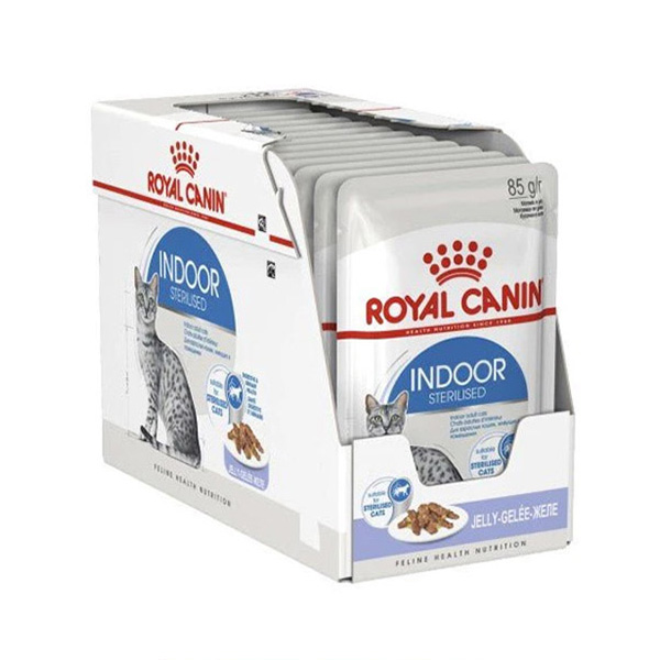 kokopet.ir - پتشاپ کوکوپت - petshop kokopet - پوچ گربه خانگی عقیم شده ژله‌ای رویال کنین - Royal Canin INDOOR STERILISED Jelly-Gelatina Cat Food Pouch.فروشگاه حیوانات خانگی کوکوپت kokopet