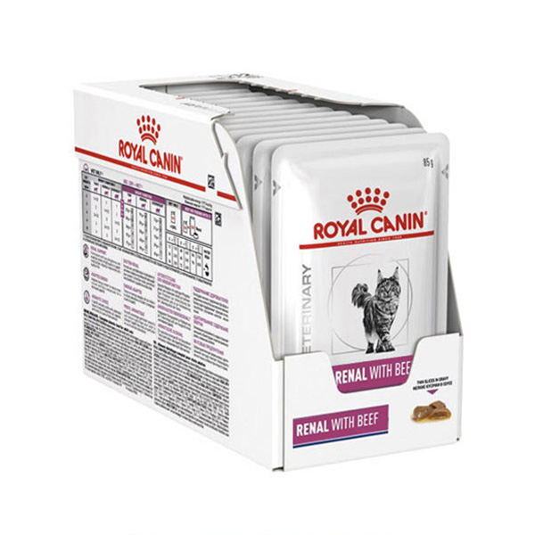 kokopet.ir - پتشاپ کوکوپت - petshop kokopet - پوچ گربه بیماری کلیوی با گوشت گاو رویال کنین - Royal Canin RENAL With BEEF Cat Food Pouch.فروشگاه حیوانات خانگی کوکوپت kokopet