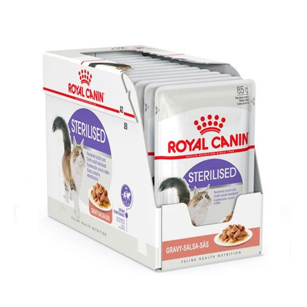kokopet.ir - پتشاپ کوکوپت - petshop kokopet - پوچ گربه عقیم خورشتی رویال کنین - Royal Canin STERILISED GRAVY-SALSA Cat Food Pouch.فروشگاه حیوانات خانگی کوکوپت kokopet