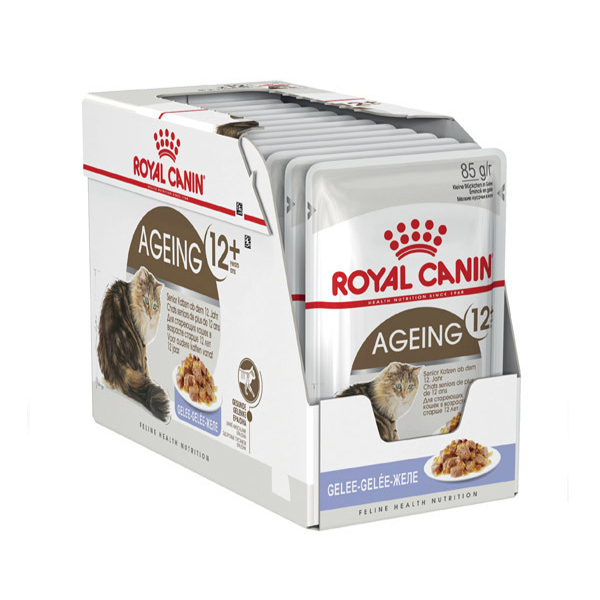 kokopet.ir - پتشاپ کوکوپت - petshop kokopet - پوچ گربه مسن رویال کنین - Royal Canin CARE AGEING +12 Jelly-Gelatina Cat Food Pouch.فروشگاه حیوانات خانگی کوکوپت kokopet
