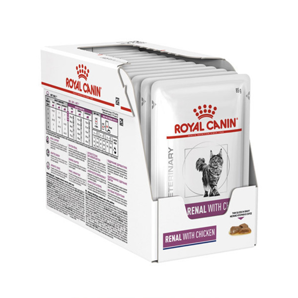 kokopet.ir - پتشاپ کوکوپت - petshop kokopet - پوچ گربه با بیماری کلیوی طعم مرغ رویال کنین - Royal Canin RENAL With Chicken Cat Food Pouch.فروشگاه حیوانات خانگی کوکوپت kokopet