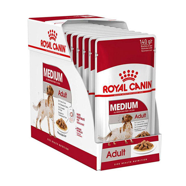kokopet.ir - پتشاپ کوکوپت - petshop kokopet - پوچ سگ نژاد متوسط رویال کنین - Royal Canin MEDIUM ADULT Pouch