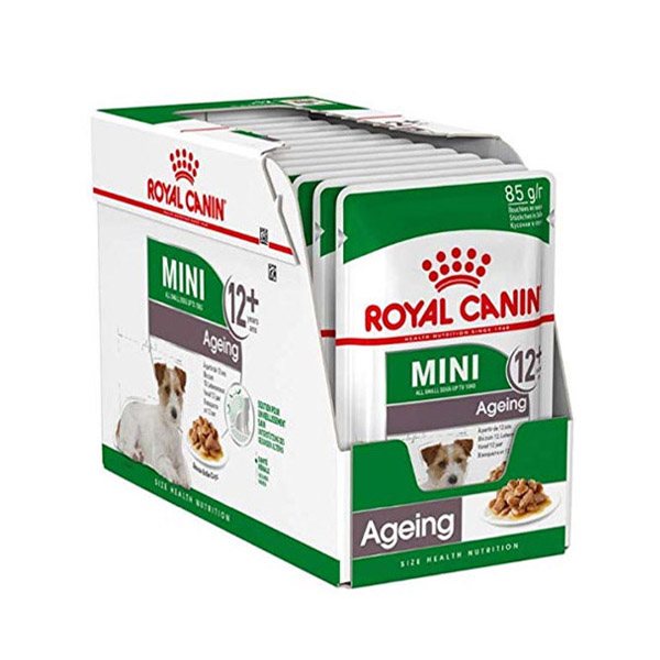 kokopet.ir - پتشاپ کوکوپت - petshop kokopet - پوچ سگ مسن نژاد کوچک بالای 12 سال رویال کنین - Royal Canin MINI AGEING +12 Pouch