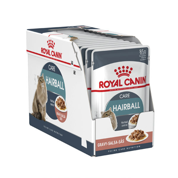 kokopet.ir - پتشاپ کوکوپت - petshop kokopet - پوچ گربه ضد گلوله مو خورشتی رویال کنین - Royal Canin CARE HAIRBALL GRAVY-SALSA Cat Food Pouch.فروشگاه حیوانات خانگی کوکوپت kokopet