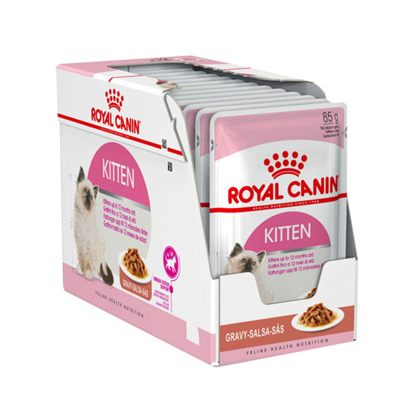 kokopet.ir - پتشاپ کوکوپت - petshop kokopet - پوچ بچه گربه خورشتی رویال کنین - Royal Canin Kitten GRAVY-SALSA Cat Food Pouch.فروشگاه حیوانات خانگی کوکوپت kokopet